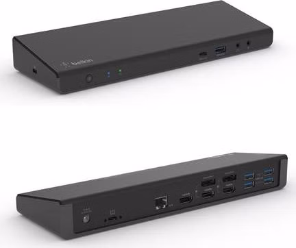 Belkin USB-C Display Link Dock, Triple display support up to 4K, HDMI, DP, USB C, USB A, GbE, Audio, PD 85w, Mac/PC/Chro