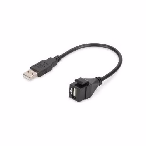 DIGITUS Keystone jack USB 2.0 pro DN-93832, 16 cm kabel, černý (RAL 9005)