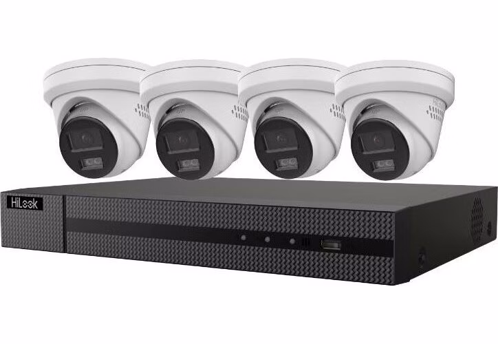POŠKOZENÝ OBAL - HiLook Powered by HIKVISION/ Smart Hybrid Light KIT 6Mpx Turret 2TB/ 1x NVR-108MH-C/8P/ 4x IPC-T260HA-LUF
