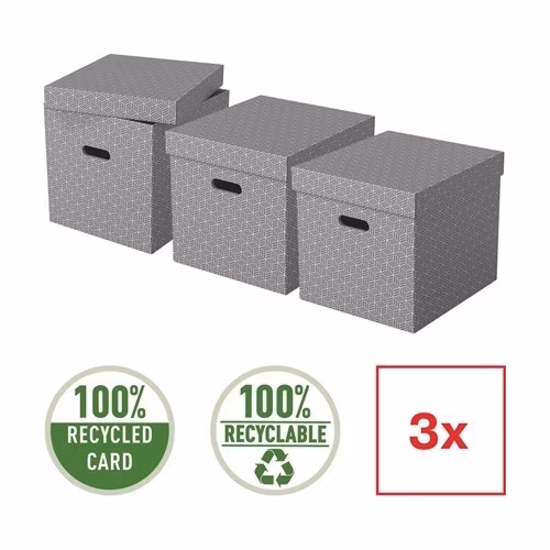 Esselte Home, set 3 ks, krychlový, šedá