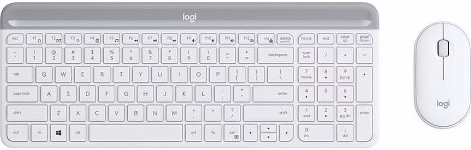 Logitech set klávesnice a myši MK470/ bezdrátový/ 2.4GHz/ USB přijímač/ US/ bílý