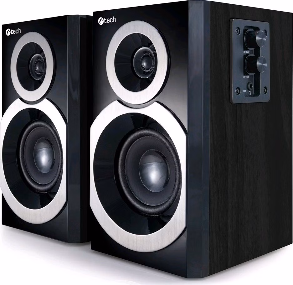 C-TECH reproduktory aktivní SPK-310B, 2.0, 20W, černé dřevo