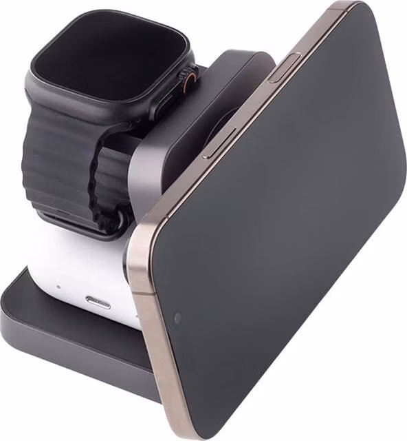 ER POWER AirBase 3-in-1 Foldable Fast Charger Qi2 25W - Black