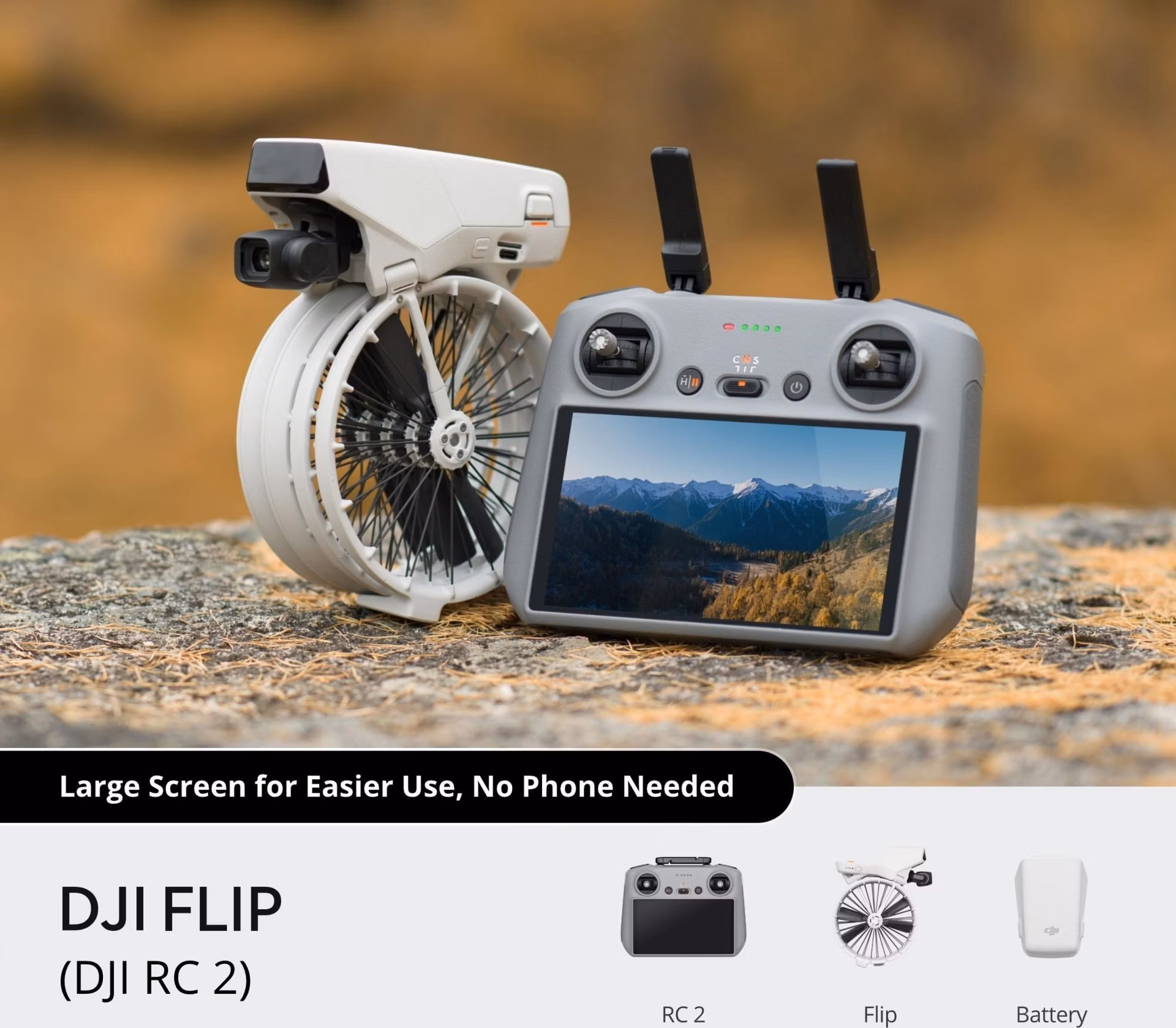 DJI Flip s ovladačem DJI RC 2