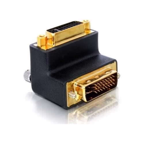 Delock adaptér DVI 24+5 samice - DVI 24+5 samec, pravoúhlý