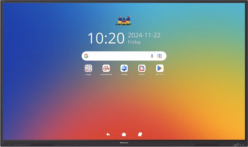 ViewSonic IFP 86"4K, Android 16 EDLA, 64 dotykov.bodů IR, 8G/128GB, HDMI,VGA,DP,,USB-A/B/C,RJ45,PIR sensor,2x20W speaker