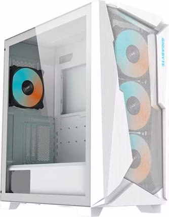 GIGABYTE skrín case GB-C301GW, RGB Lighting, bez zdroje, transparentní bok, Mid tower