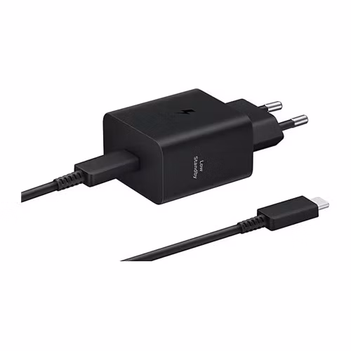 Samsung cestovní nabíječka EP-T4511XBE, Fast Charging 45W, USB-C + datový kabel USB-C, černá