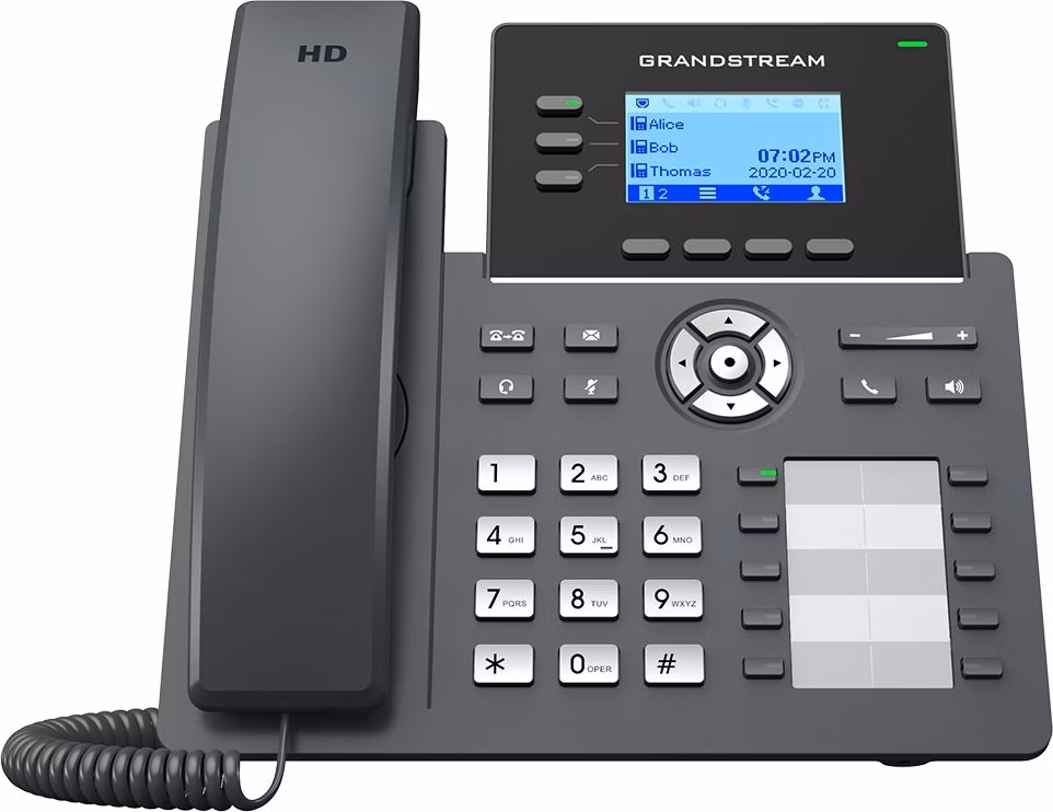 Grandstream GRP2604/ VoIP telefon/ 2,48" podsvícený grafický display/ 6x SIP/ 2x LAN/ GDMS