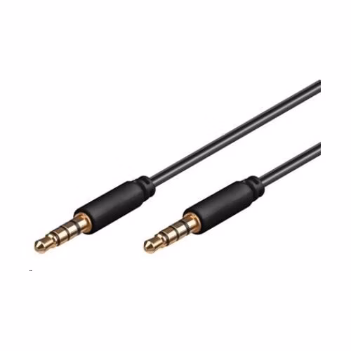 Káblový konektor PREMIUMCORD 3.5 mm 4 pin M/M 3 m pre Apple iPhone, iPad, iPod