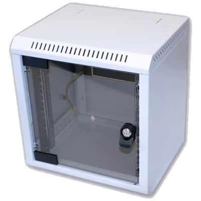 Triton 10" rozvaděč jednodílný 6U/260mm, celoskleněné dveře