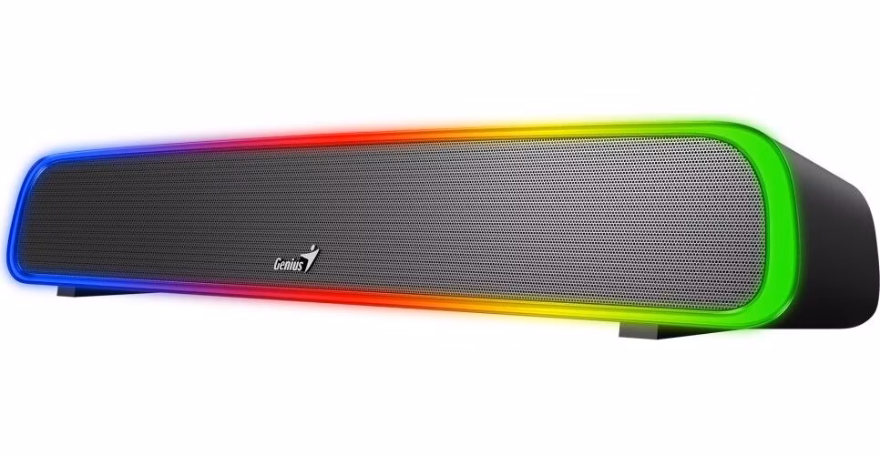 Genius USB SoundBar 200BT, Reproduktor, soundbar, 4W, RGB podsvícení, Bluetooth, 3,5mm jack, USB, černý