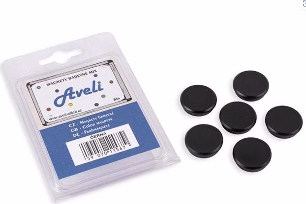 AVELI Set magnetů, černá barva
