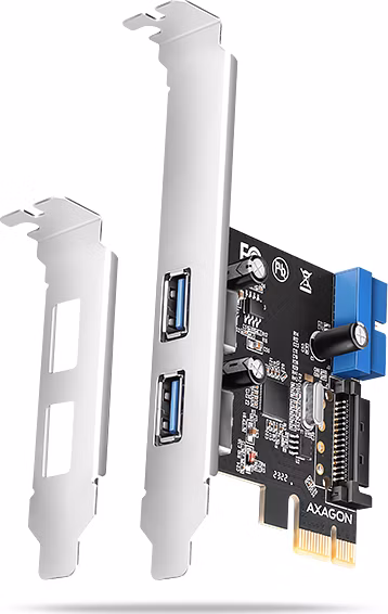 AXAGON řadič do PCIe pro 2x USB Typ-A / 2x USB interní / USB 5Gbps / PCEU-232RS / SP &amp; LP / čip Renesas