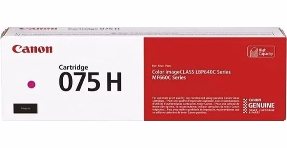Canon TONER 075 H M purpurová pro i-SENSYS LBP646Cdw, LBP647Cdw, MF664Cdw, MF667Cdw (2500 str.)