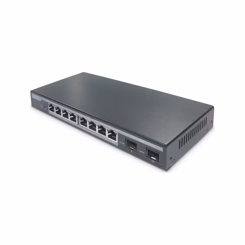 DIGITUS Professional L2 managed 8-Port Gigabit PoE Switch + 2 SFP