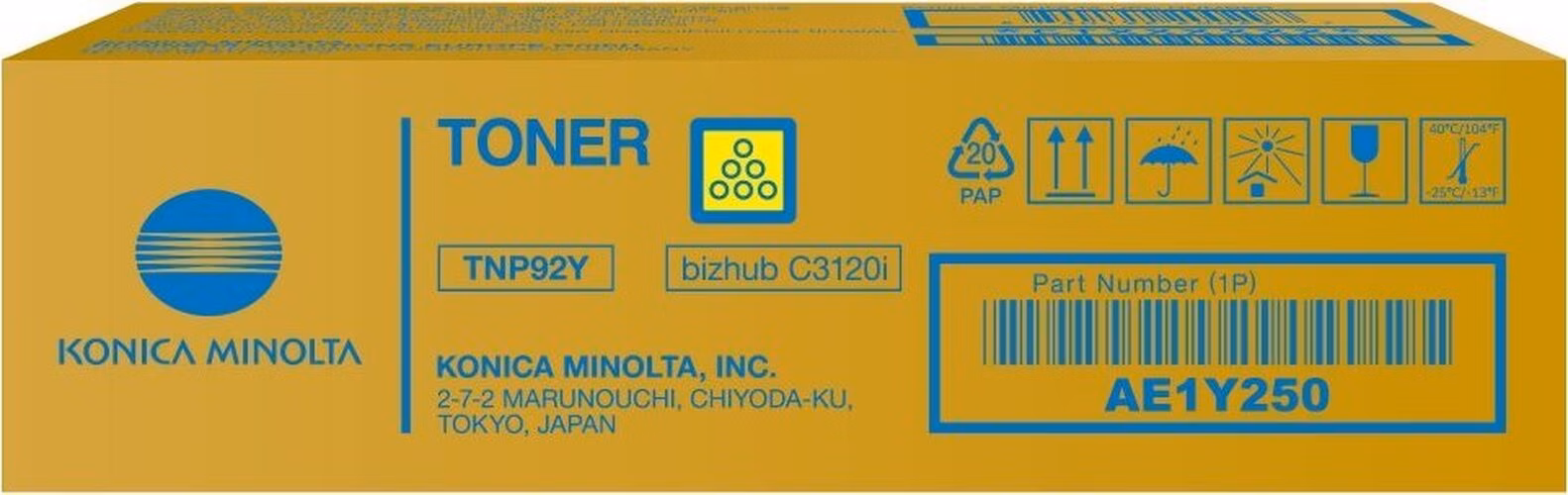 Konica Minolta TNP92Y,Toner žlutý pro bizhub C3120i, 4000 stran