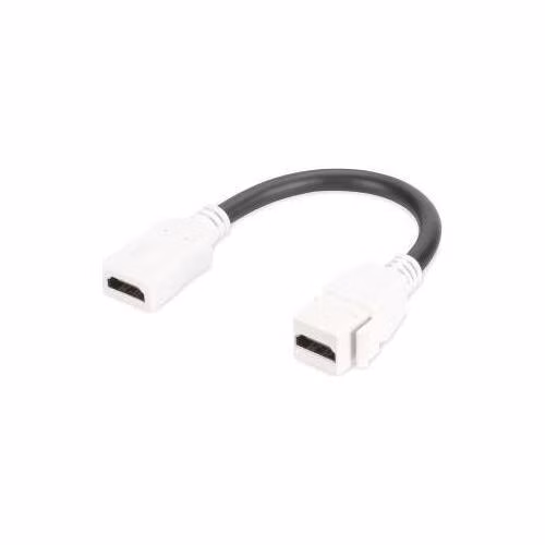 DIGITUS HDMI 2.0 Keystone Jack pro DN-93832, kabel 12 cm, čistě bílá (RAL 9003)HDMI 2.0 Keystone Jack pro DN-93832, kabel 12 cm, č