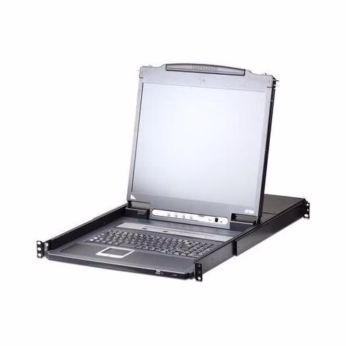 ATEN CL5716IN 16-Port PS/2-USB VGA 19" LCD KVM over IP Switch with Daisy-Chain Port and USB Peripheral Support