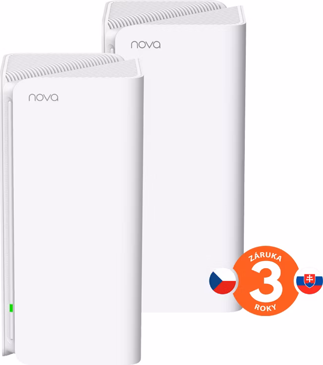 Tenda Nova MX15 Pro (2-pack) WiFi 6 AX5400 Mesh Gigabit system, 6x GLAN/GWAN, WPA3, VPN, CZ app
