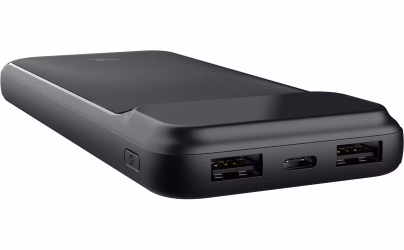 TRUST Powerbanka Avala, 10000 mAh, 1xUSB-C + 2xUSB, černá