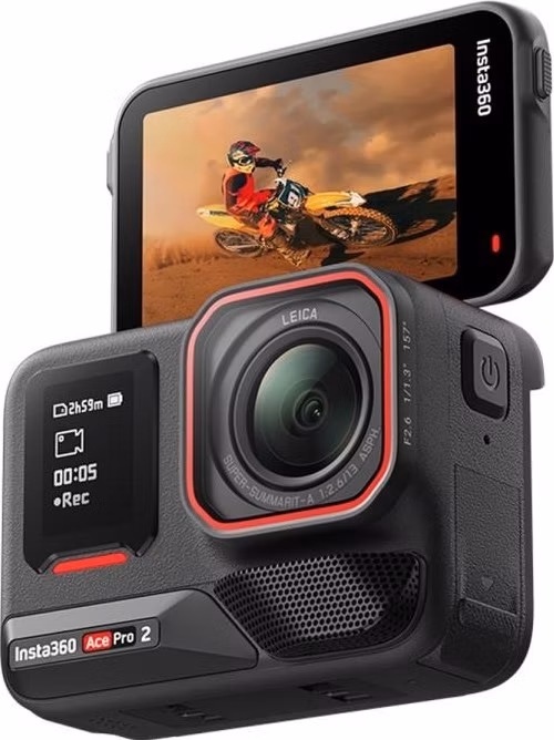 Insta360 Ace Pro 2 akční kamera, snímač 1/1,3", optika Leica, dotykový 2,5" displej, 8K při 30 FPS, 6osá stabilizace