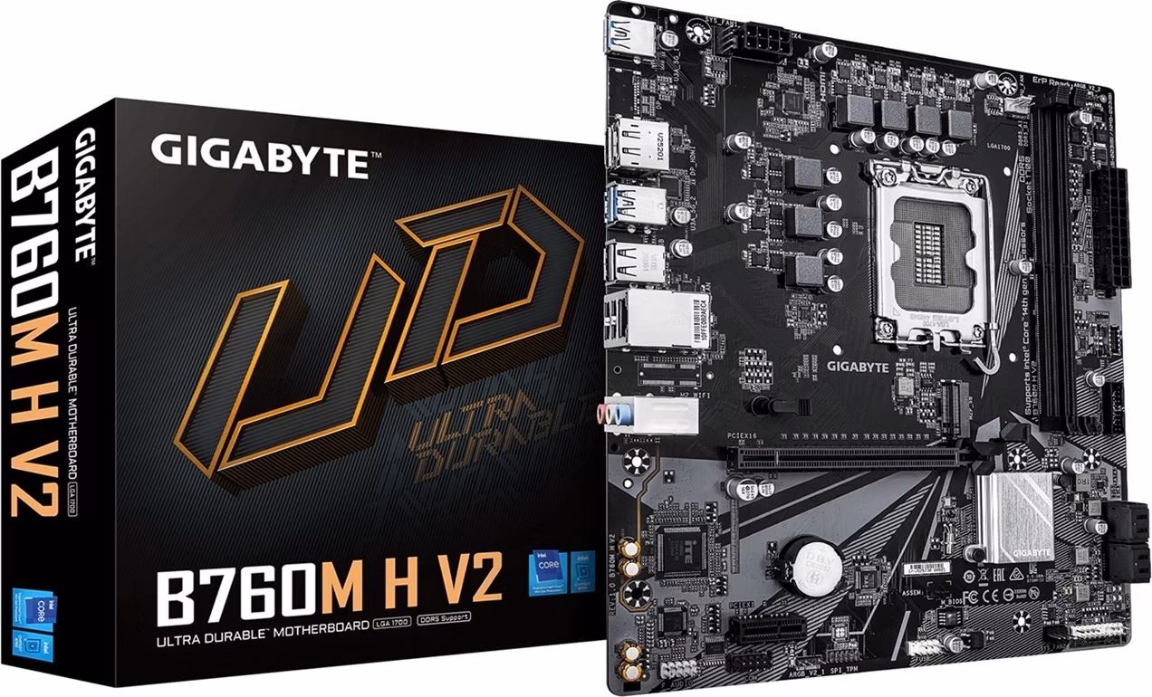 Gigabyte B760M H V2, Intel B760, LGA1700, 2xDDR5, mATX