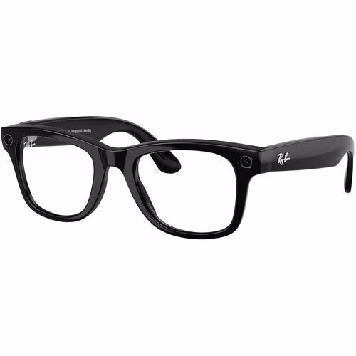 Meta Ray-Ban Gen2 Wayfarer, Shiny Black, Green transitions
