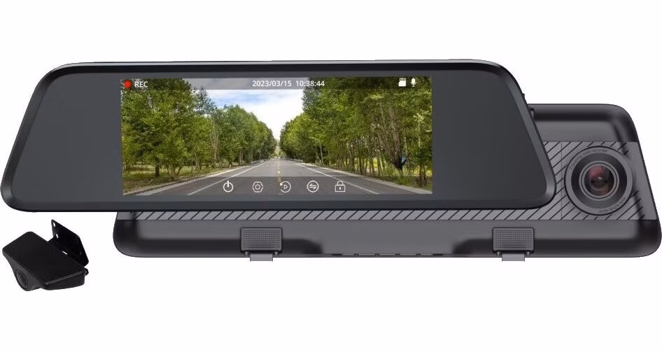 CEL-TEC palubní kamera do auta v zrcátku M7 Dual GPS/2K/zadní 1080p/4,39" IPS LCD/g-senzor/podpora GPS