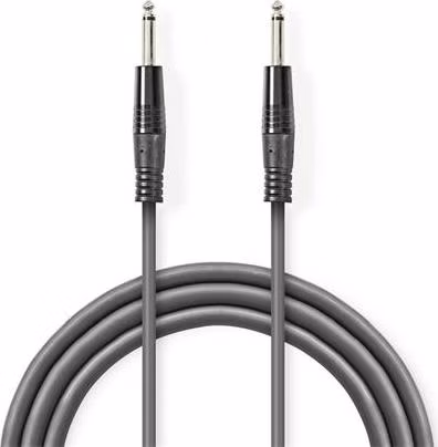 Nedis COTH23050GY30 - Monofonní Kabel k Reproduktoru | 6,35mm Zástrčka – 6,35mm Zástrčka | 3 m | Šedá barva