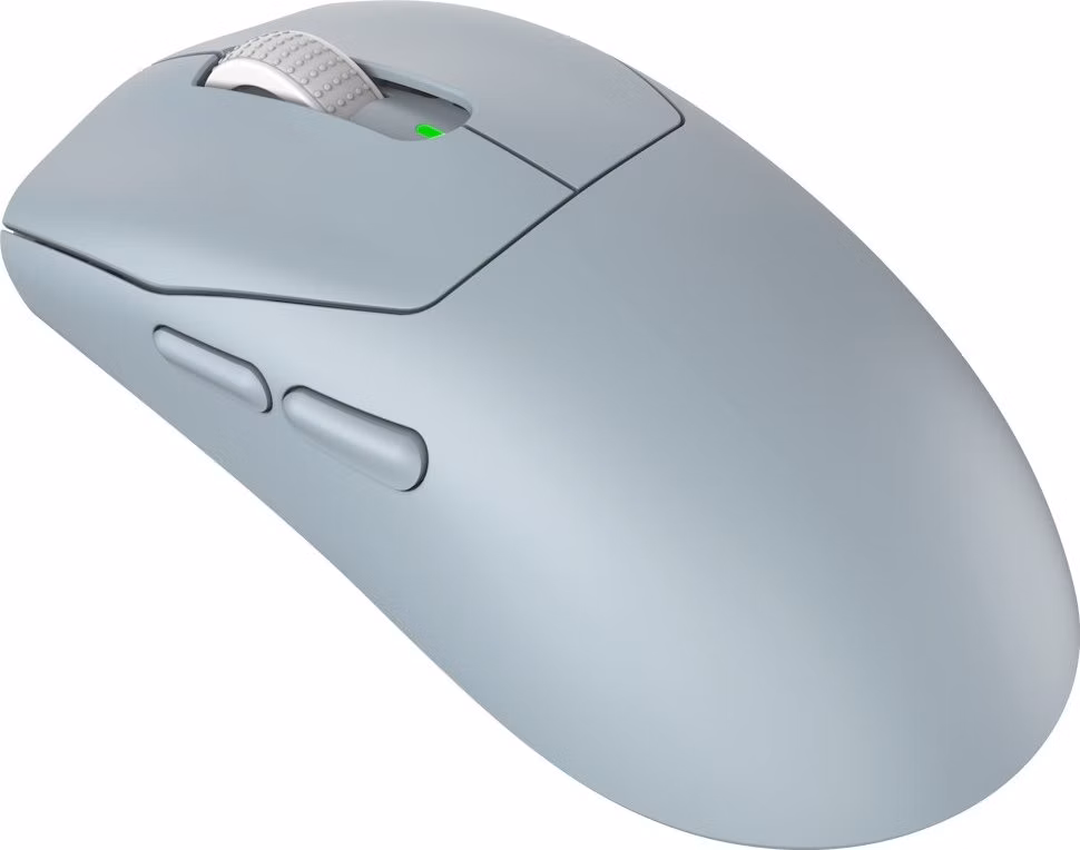 MSI herní myš FORGE GM340 Wireless Sky/ bezdrátová/ 12.000 dpi/ 2,4GHz/ BT5.2/ USB/ 6 tlačítek/ světle modrá