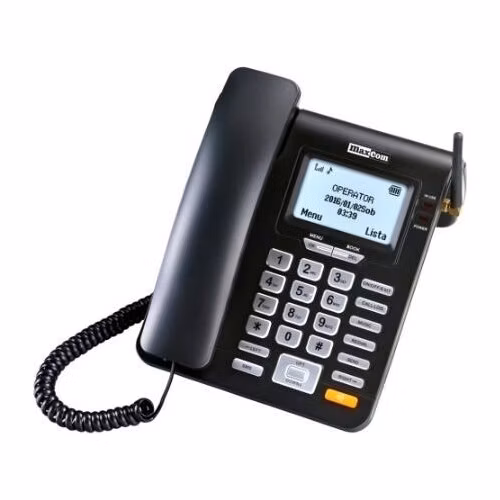 BAZAR - MaxCom MM28DHS, stolní GSM telefon, černá - Po opravě (Komplet)