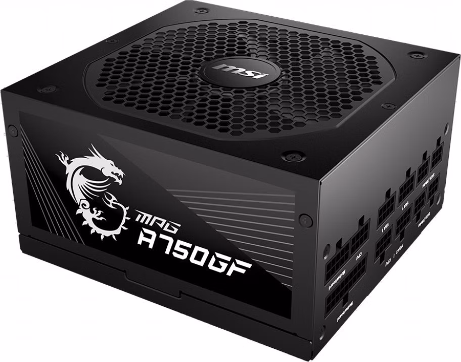 OPRAVENÉ - MSI zdroj MPG A750GF/ 750W/ ATX/ akt. PFC/ 10 let celková záruka/ 140mm ventilátor/ modulární kabeláž/ 80PLUS...