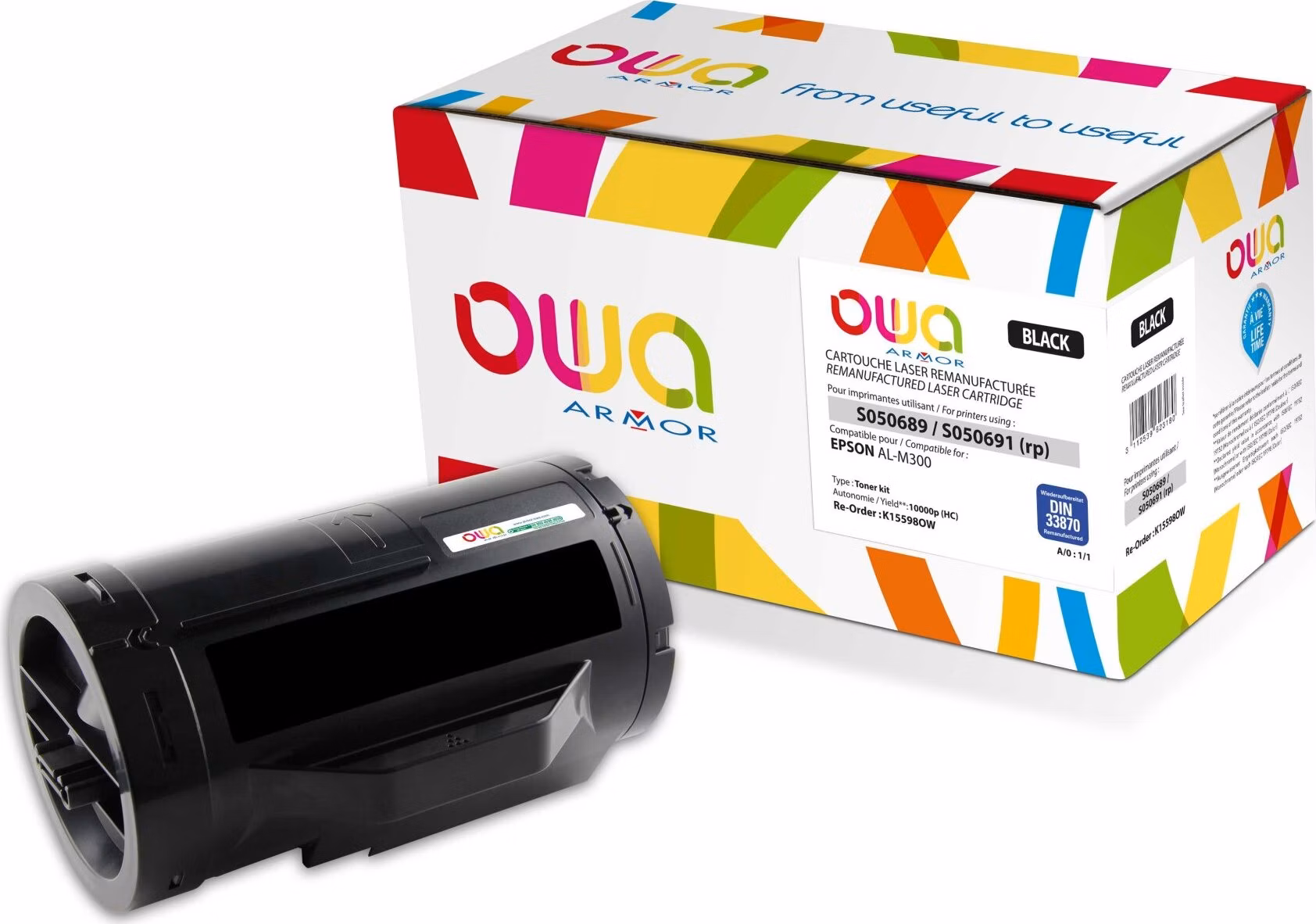 OWA Armor toner kompatibilný s EPSON AL M300, C13S050691, 10000st, čierna/black