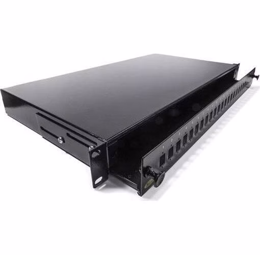 optický Patch panel 24x SC, 19 inch., 1U, výsuvný, neosadený, čierny