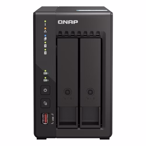 QNAP TS-253E-8G (4core 2,6GHz, 8GB RAM, 2x SATA, 2x M.2 NVMe slot, 2x HDMI 4K, 2x 2,5GbE, 4x USB)