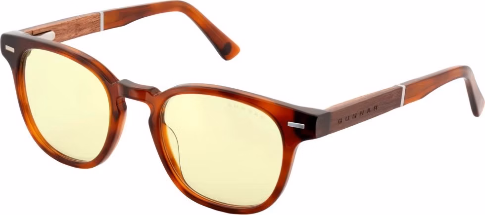 GUNNAR kancelářske/herní brýle  TIOGA MAROON/ROSEWOOD jantarová skla MINERAL BLF 65 GUNNAR focus