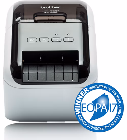 Tlačiareň štítkov BROTHER QL-800 - 62 mm, termálna, USB, Profi. Tlačiareň štítkov / po zakúpení DK-22251 tlač v červenej farbe /