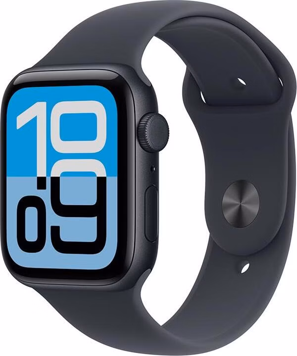 Apple Watch SE 3 GPS 44mm Polnočný hliník s polnočným športovým remienkom - S/M *Poškodený obal*