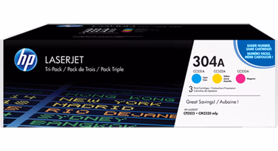 HP toner 304A/CMY/3x2800 stran/3-pack