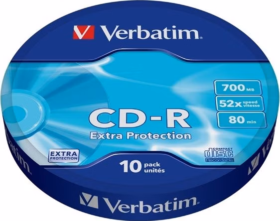 VERBATIM CD-R Verbatim DL 700MB 52x Extra protection 10-spindl RETAIL