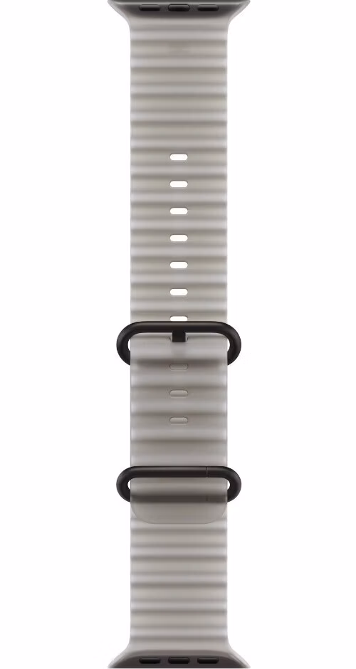 Apple Watch 49mm Translucent Grey Ocean Band - Black Titanium Finish
