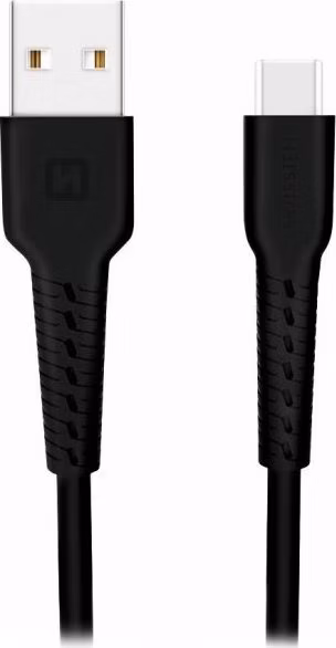 SWISSTEN DATOVÝ KABEL USB / USB-C 1,0 M ČERNÝ