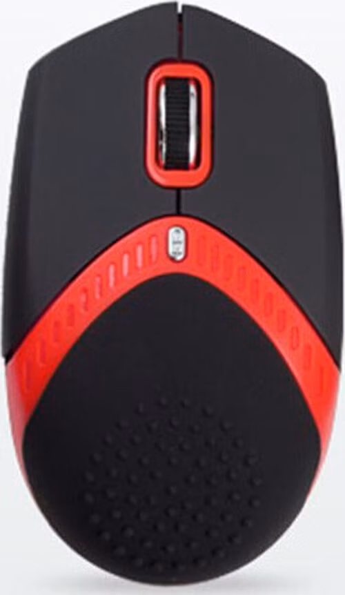 AMEI AM-M101R/Ergonomická/Optická/1 600 DPI/Drôtová USB/Čierna-červená