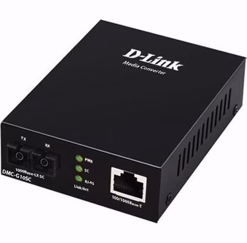 D-Link DMC-G10SC/E 100/1000BaseT to 1000BaseLX (SC) Single-mode Media Converter (10 km)