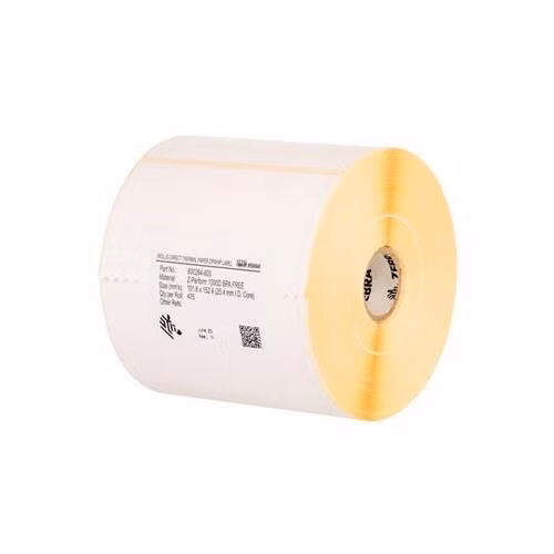 Zebra Label, Paper, 90x30mm; Thermal Transfer, Z-PERFORM 1000T, Uncoated, Permanent Adhesive, 76mm Core, EAZIPRICE