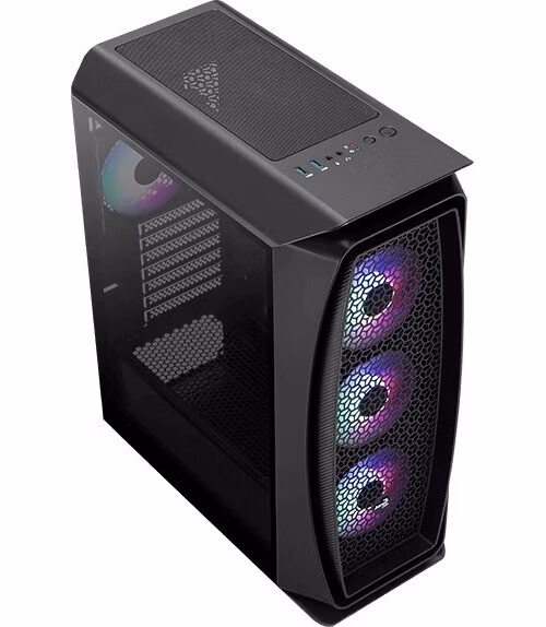 AEROCOOL skříň Aero One Frost ML G, Mid tower, 2x USB 3.0, 2x audio, 4x 120mm RGB Fan, bez zdroje