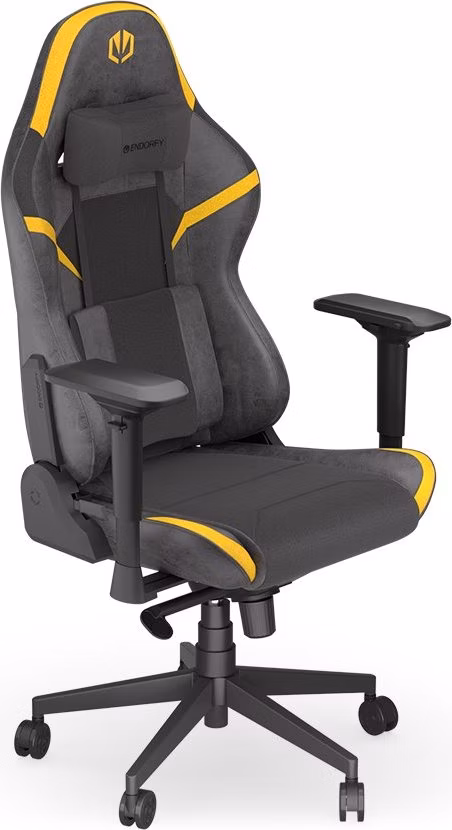 Endorfy herní židle Scrim YL / kombinace textil / kůže / černožlutá
