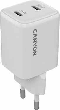 Canyon CU35CC vysokorýchlostná univerzálna nabíjačka do steny 2x USB-C 35W