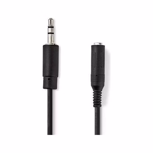 Nedis CAGB22550BK02 - Stereofonní Audio Kabel | 3,5mm Zástrčka - 6,35mm Zásuvka | 0,2 m | Černá barva